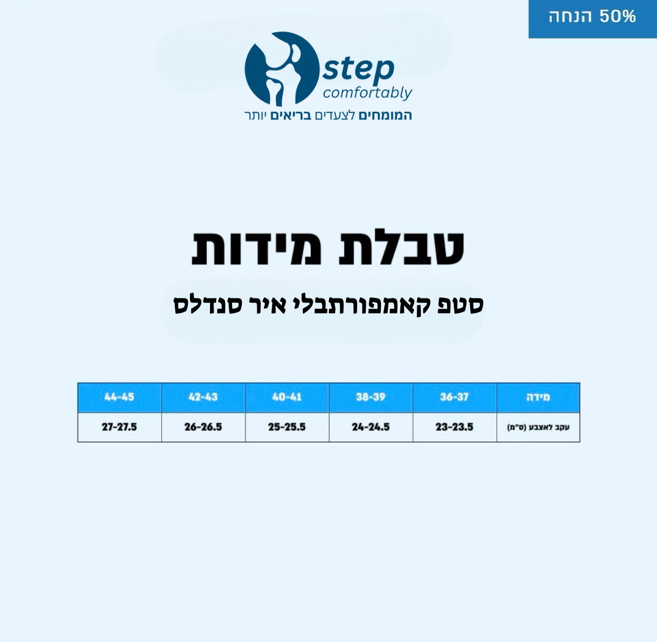 איר סנדלס - כפכפי נוחות להקלת כאבי רגליים