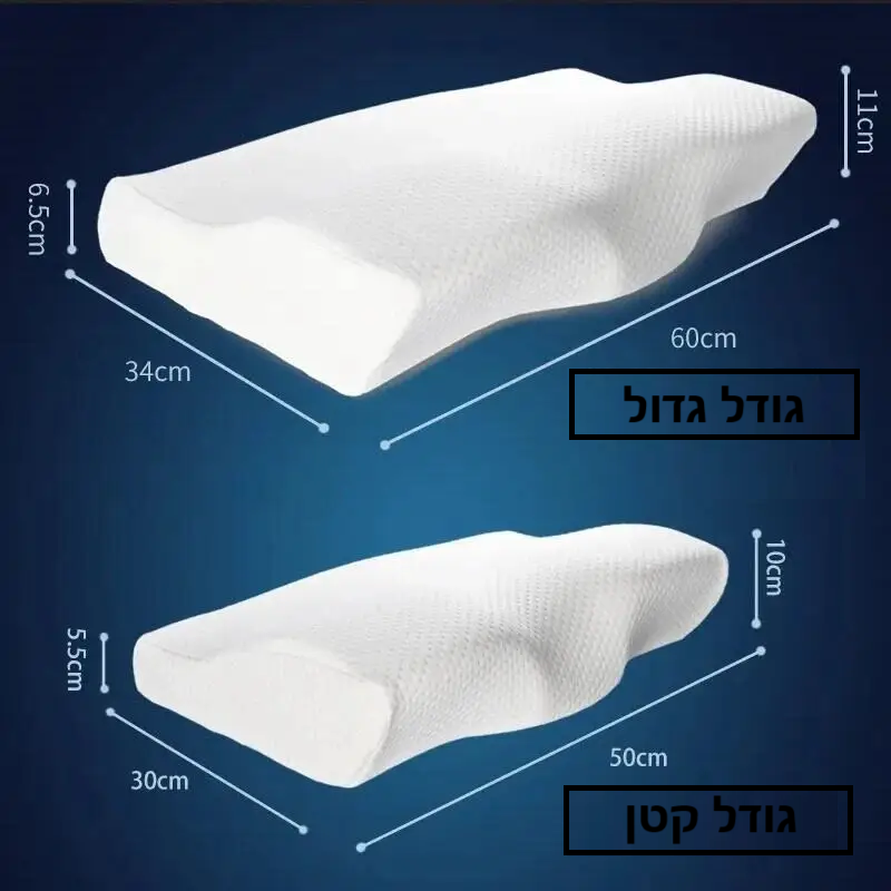 סטפ קאמפורתבלי נחירה סטופ - כרית זיכרון לתמיכה בצוואר – פתרון אידיאלי למניעת נחירות ושיפור איכות השינה