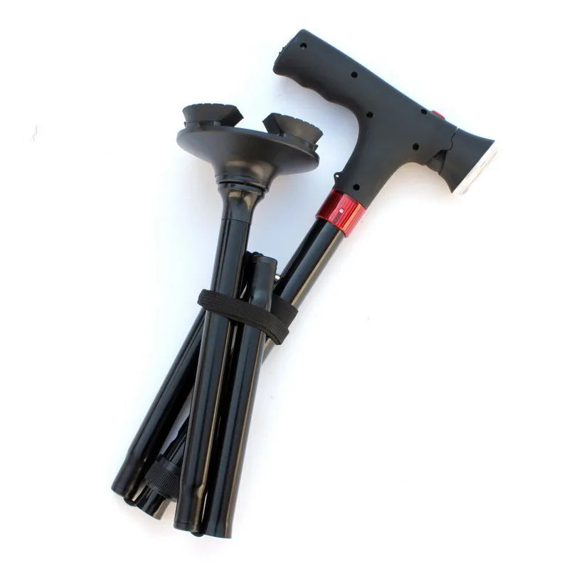 סטפ קאמפורתבלי, מקל הליכה טלסקופי מתקפל עם פנס ואזעקת חירום