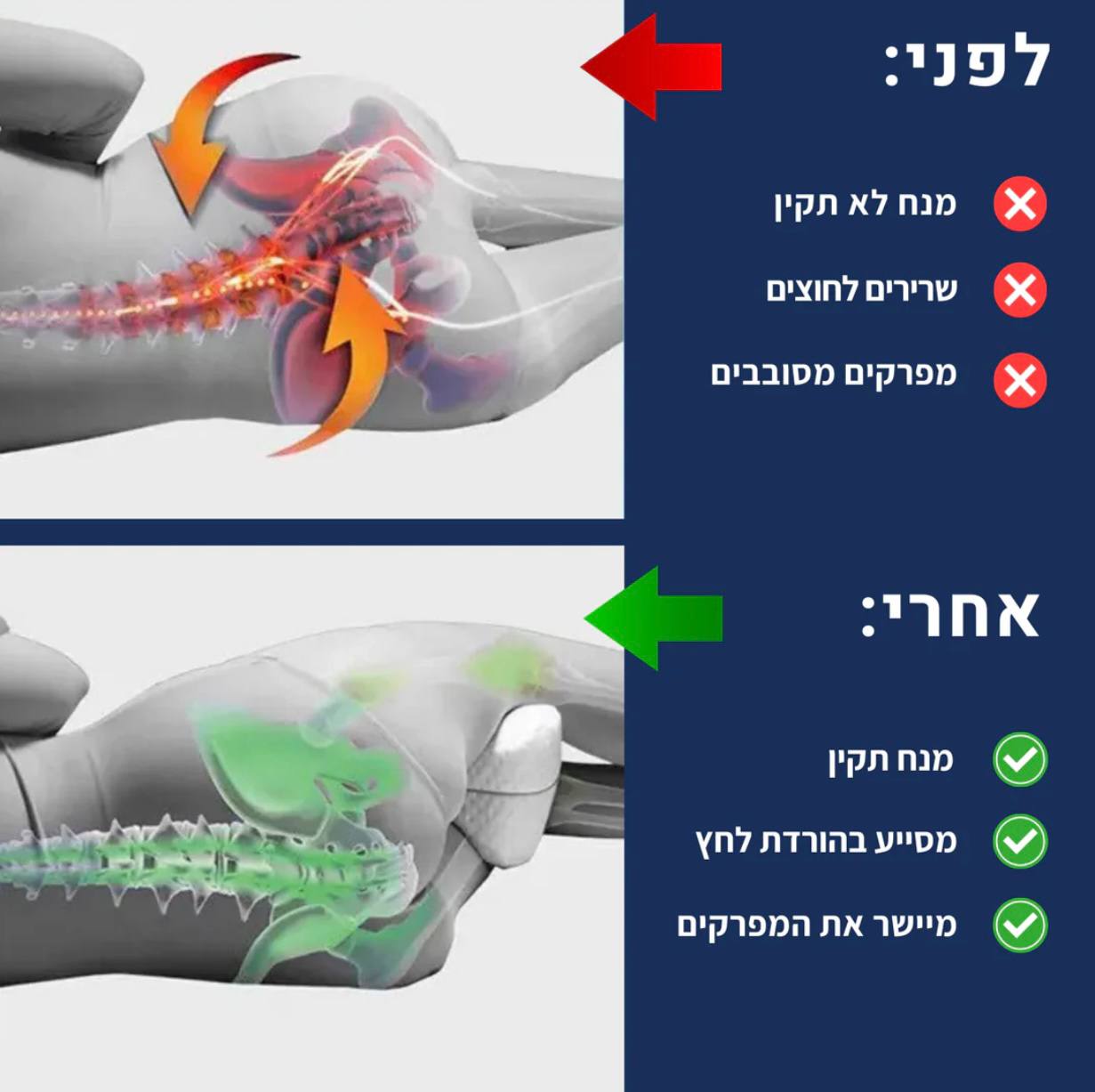 היפנייט - כרית ברכיים אורתופדית