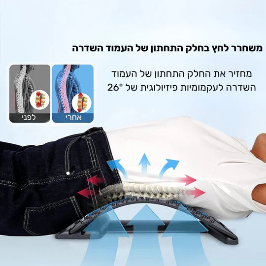 סטפ קאמפורתבלי בק איז פרו - מכשיר מתיחה להקלה על כאבי גב ופיתוח גמישות השדרה