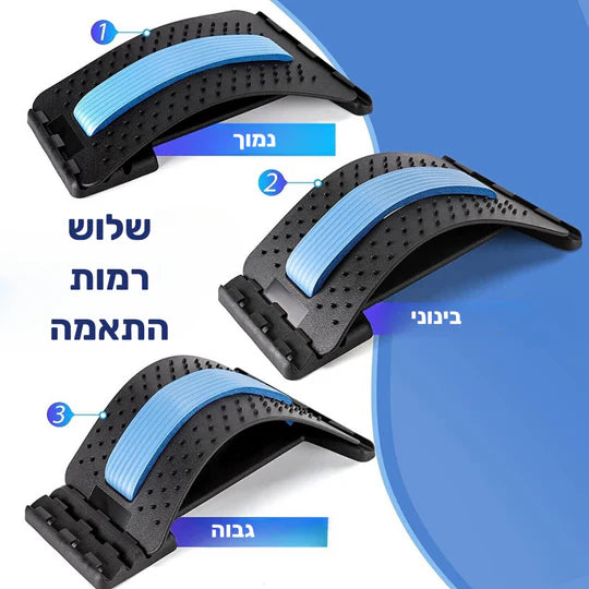 סטפ קאמפורתבלי בק איז פרו - מכשיר מתיחה להקלה על כאבי גב ופיתוח גמישות השדרה