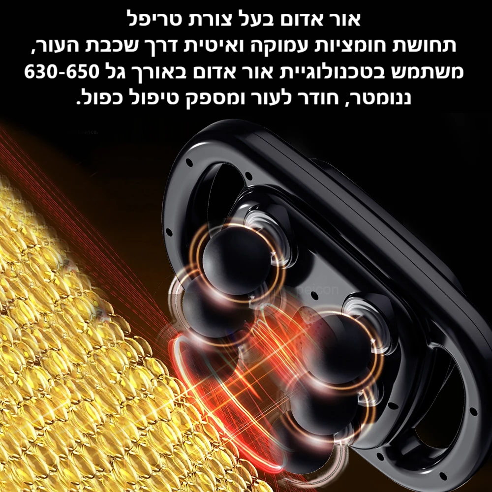 סטפ קאמפורתבלי אקדח פאסיה עם 6 ראשים לעיסוי שרירים וקומפרס צוואר וכתפיים